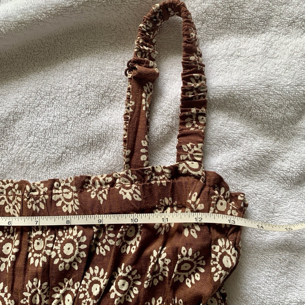 New Urban Outfitters Sleeveless Jumpsuit Small Brown Wide Leg NWT *Small Flaw* - Picture 13 of 16